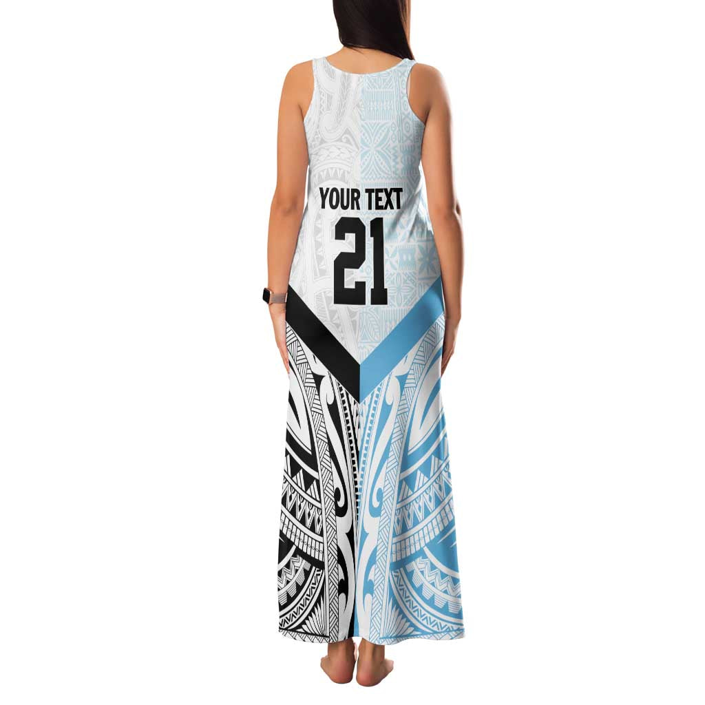 New Zealand-Fiji Football Custom Family Matching Tank Maxi Dress and Hawaiian Shirt Together Go Champions LT9 - Polynesian Pride