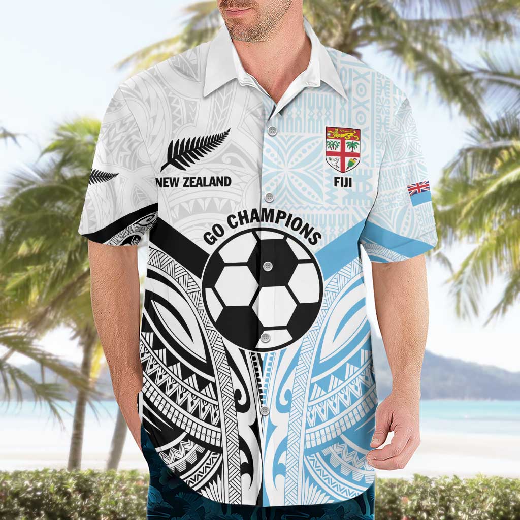 New Zealand-Fiji Football Custom Hawaiian Shirt Together Go Champions LT9 - Polynesian Pride