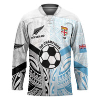 New Zealand-Fiji Football Custom Hockey Jersey Together Go Champions LT9 Unisex Art - Polynesian Pride