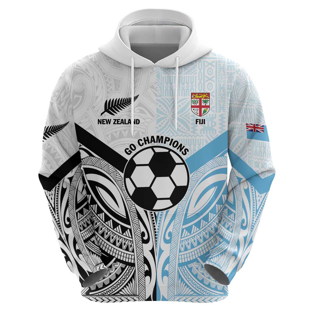New Zealand-Fiji Football Custom Hoodie Together Go Champions LT9 - Polynesian Pride