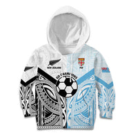 New Zealand-Fiji Football Custom Kid Hoodie Together Go Champions LT9 Hoodie Art - Polynesian Pride