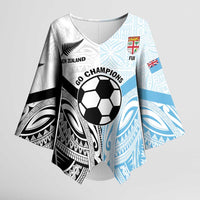 New Zealand-Fiji Football Custom Kimono Sleeve Blouse Together Go Champions LT9 Female Art - Polynesian Pride