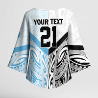 New Zealand-Fiji Football Custom Kimono Sleeve Blouse Together Go Champions LT9 - Polynesian Pride