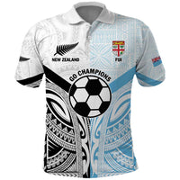 New Zealand-Fiji Football Custom Polo Shirt Together Go Champions LT9 Art - Polynesian Pride