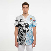 New Zealand-Fiji Football Custom Scrub Top Together Go Champions - Polynesian Pride