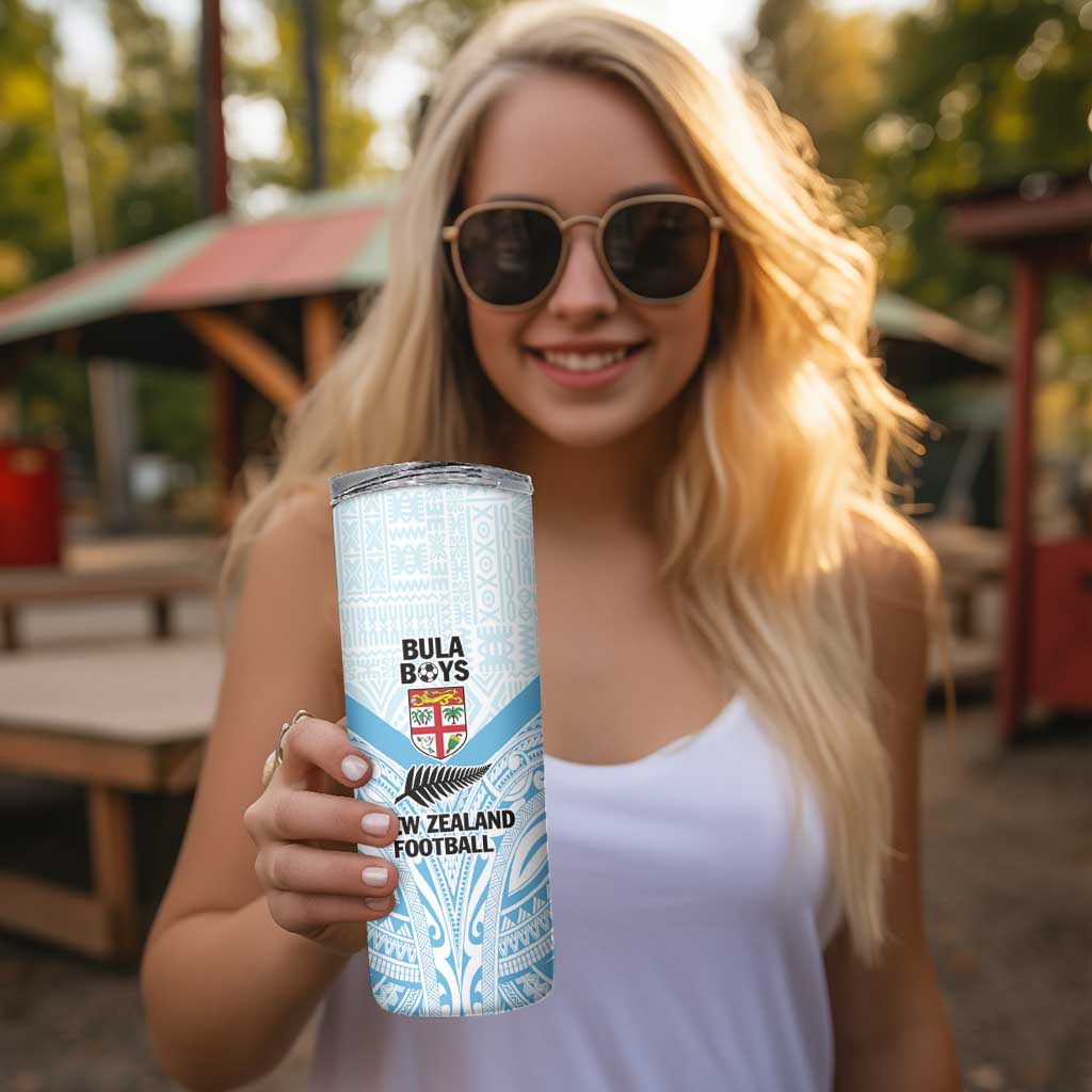 New Zealand-Fiji Football Custom Skinny Tumbler Together Go Champions LT9 - Polynesian Pride