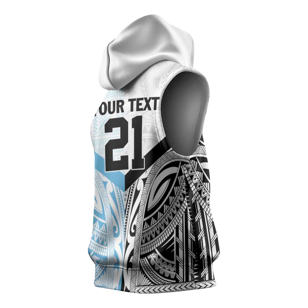 New Zealand-Fiji Football Custom Sleeveless Hoodie Together Go Champions LT9 - Polynesian Pride