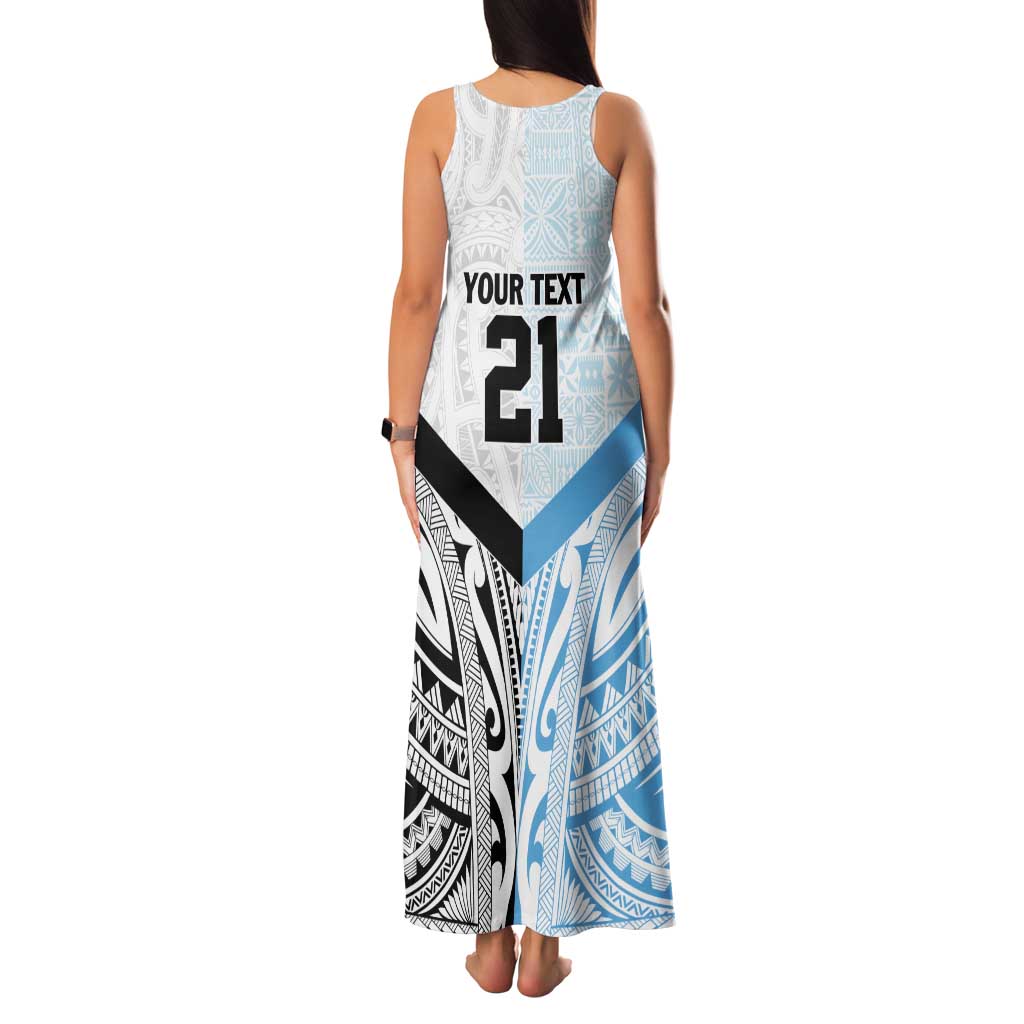New Zealand-Fiji Football Custom Tank Maxi Dress Together Go Champions LT9 - Polynesian Pride