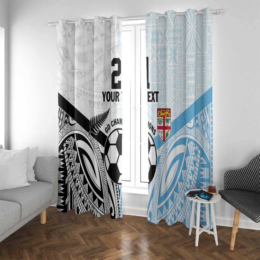 New Zealand-Fiji Football Custom Window Curtain Together Go Champions