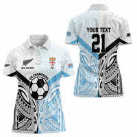 New Zealand-Fiji Football Custom Women Polo Shirt Together Go Champions LT9 - Polynesian Pride