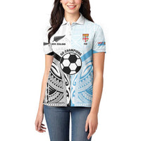 New Zealand-Fiji Football Custom Women Polo Shirt Together Go Champions LT9 - Polynesian Pride
