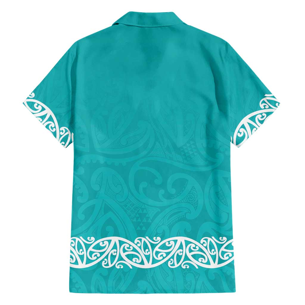 New Zealand Nurses Week Hawaiian Shirt Maori Kowhaiwhai Cyan Tribal