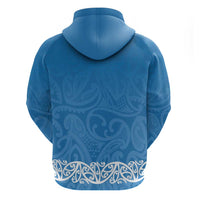 New Zealand Nurses Week Hoodie Maori Kowhaiwhai Blue Tribal
