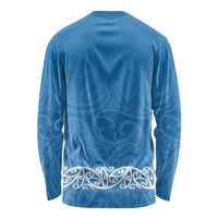 New Zealand Nurses Week Long Sleeve Shirt Maori Kowhaiwhai Blue Tribal