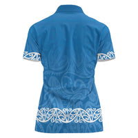 New Zealand Nurses Week Women Polo Shirt Maori Kowhaiwhai Blue Tribal LT9 - Polynesian Pride