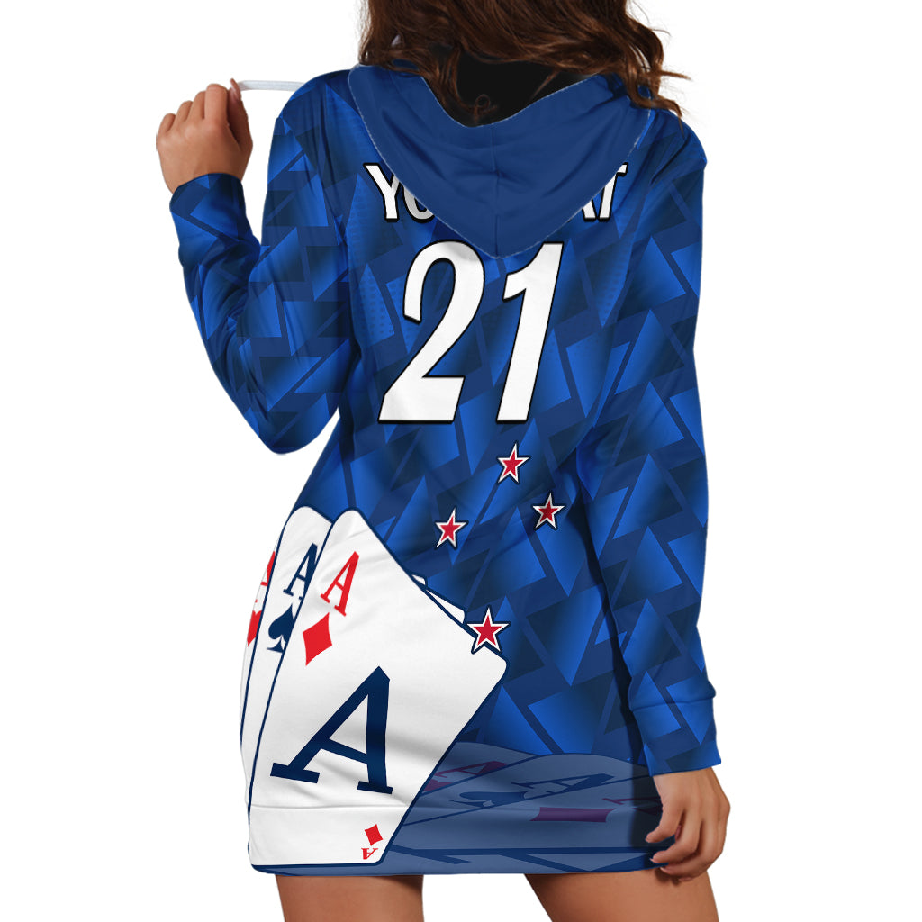 (Custom Text And Number) New Zealand Cricket Hoodie Dress Auckland Aces Sporty Style LT9 - Polynesian Pride