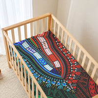 African Dashiki With Polynesian Pattern Green Red Baby Bed Cover LT9 - Polynesian Pride