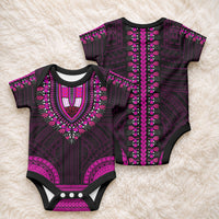 African Dashiki With Polynesian Pattern Pink Baby Onesie LT9 - Polynesian Pride
