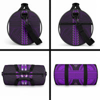 African Dashiki With Polynesian Pattern Purple Duffle Bag LT9 - Polynesian Pride