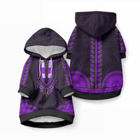 African Dashiki With Polynesian Pattern Purple Pet Hoodie LT9 Pullover Purple - Polynesian Pride
