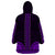 African Dashiki Wearable Blanket Hoodie With Polynesian Pattern - Purple LT9 - Polynesian Pride