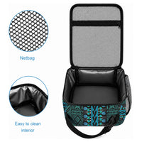African Dashiki With Tapa Pattern - Teal Lunch Bag LT9 - Polynesian Pride