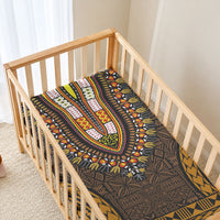 African Dashiki With Tapa Pattern - Gold Baby Bed Cover LT9 - Polynesian Pride