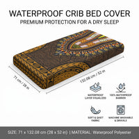 African Dashiki With Tapa Pattern - Gold Baby Bed Cover LT9 - Polynesian Pride