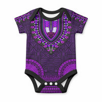 African Dashiki With Tapa Pattern - Purple Baby Onesie LT9 Purple - Polynesian Pride