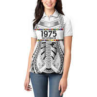 Independen Stet bilong Papua Niugini 1975 Women Polo Shirt White Tribal Papua New Guinea Province Flag LT9 - Polynesian Pride