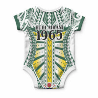 Cook Islands 1965 National Pride Baby Onesie White Tribal Pattern LT9 - Polynesian Pride