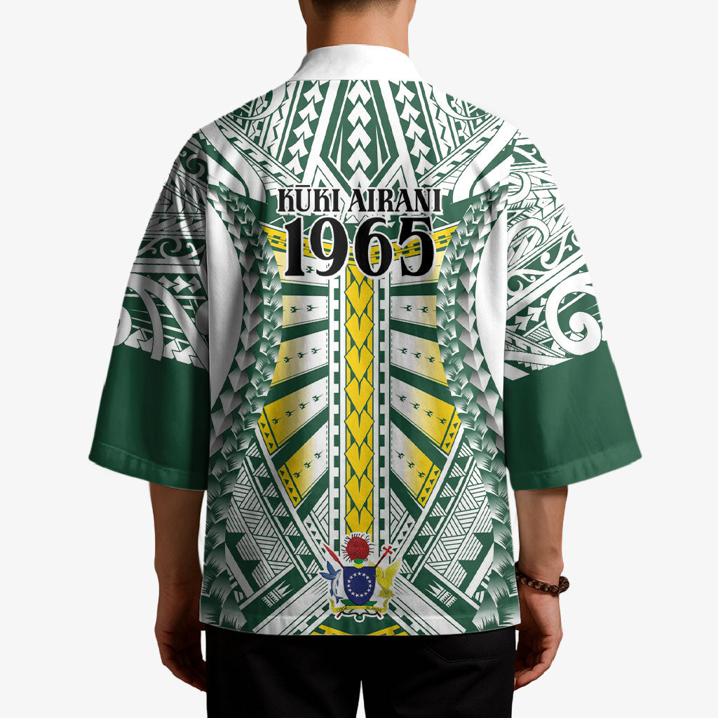 Cook Islands 1965 National Pride Kimono White Tribal Pattern LT9 - Polynesian Pride
