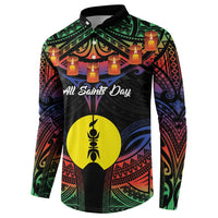 Personalised New Caledonia All Saints Day Button Sweatshirt Candle Light with Polynesian Style LT9 - Polynesian Pride