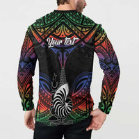 Personalised New Caledonia All Saints Day Button Sweatshirt Candle Light with Polynesian Style LT9 - Polynesian Pride