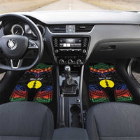 Personalised New Caledonia All Saints Day Car Mats Candle Light with Polynesian Style