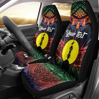 Personalised New Caledonia All Saints Day Car Seat Cover Candle Light with Polynesian Style LT9 - Polynesian Pride