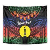Personalised New Caledonia All Saints Day Tapestry Candle Light with Polynesian Style