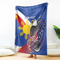 Personalized Filipino-American Blanket Philippines Coat Of Arms with Bald Eagle LT9 - Polynesian Pride