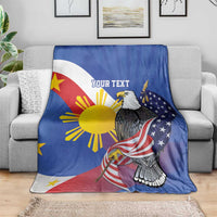 Personalized Filipino-American Blanket Philippines Coat Of Arms with Bald Eagle LT9 - Polynesian Pride