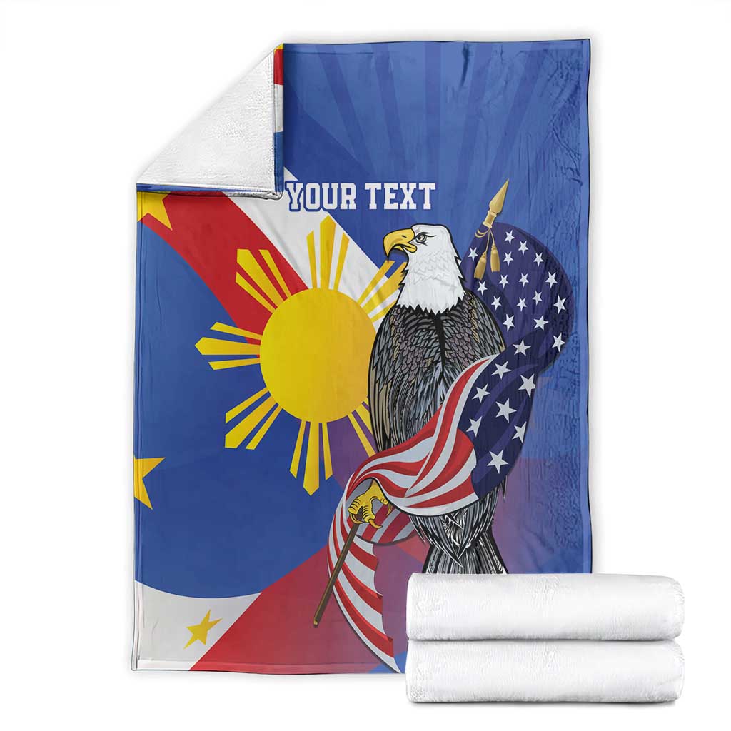Personalized Filipino-American Blanket Philippines Coat Of Arms with Bald Eagle LT9 - Polynesian Pride