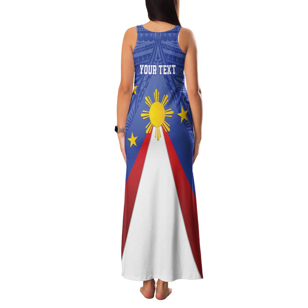 Personalized Pilipinas Eight-Rayed Sun Family Matching Tank Maxi Dress and Hawaiian Shirt Philippines Map With Polynesian Style LT9 - Polynesian Pride