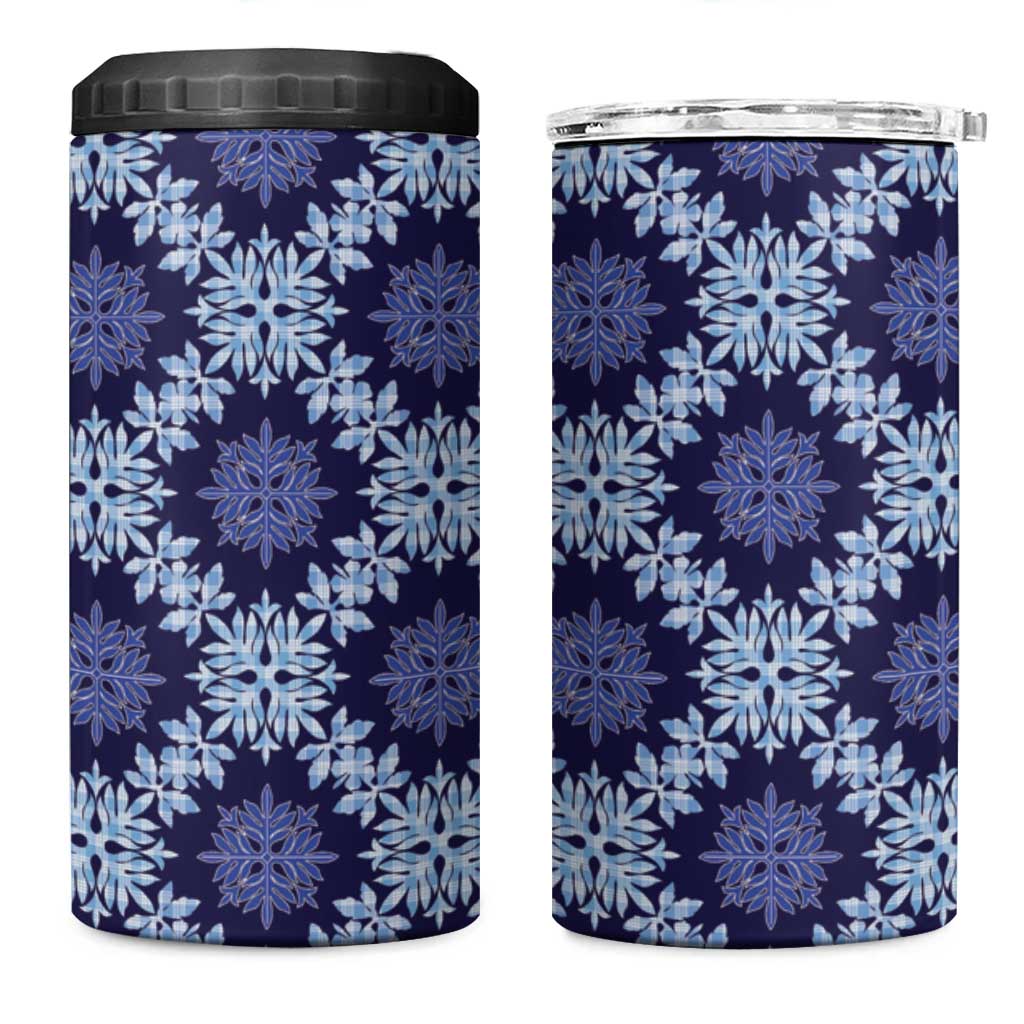 Palaka Hawaiian Quilt Seamless Pattern 4 in 1 Can Cooler Tumbler - Polynesian Pride