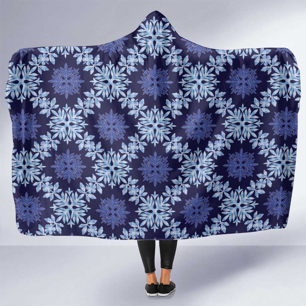 Palaka Hawaiian Quilt Seamless Pattern Hooded Blanket - Polynesian Pride