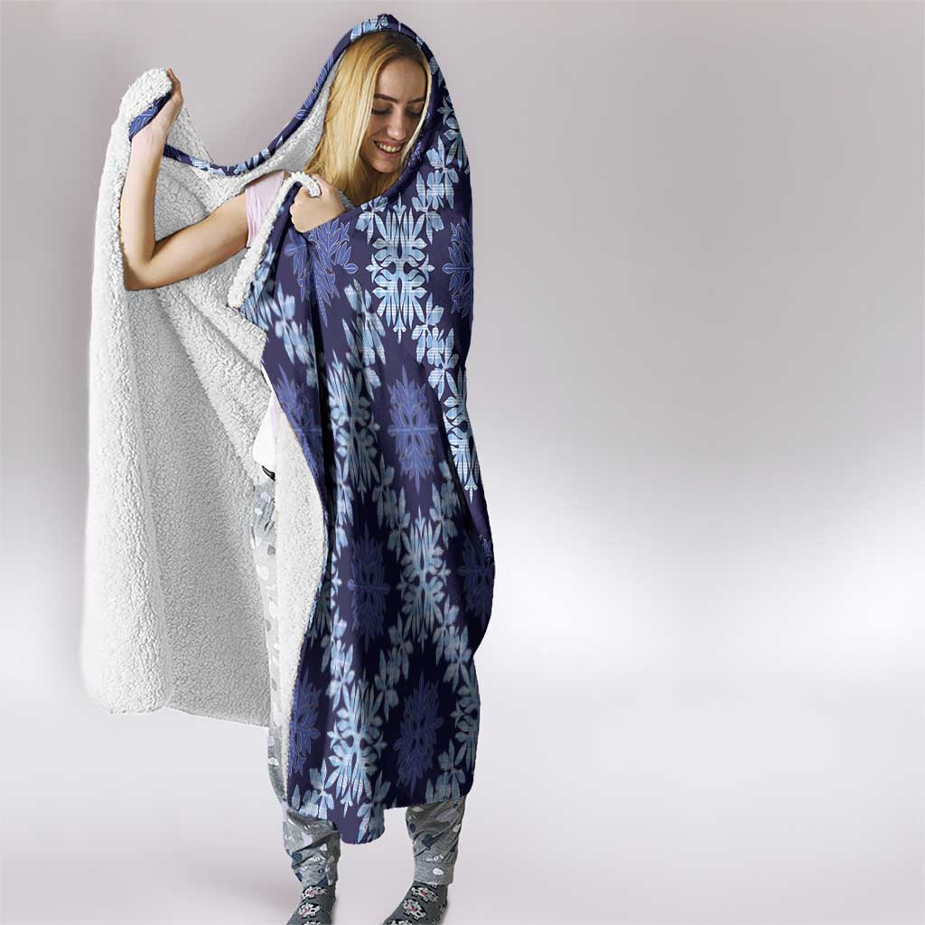 Palaka Hawaiian Quilt Seamless Pattern Hooded Blanket - Polynesian Pride