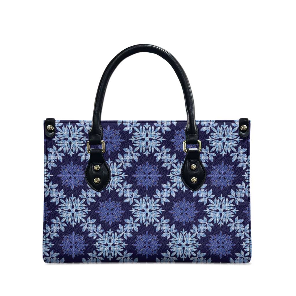 Palaka Hawaiian Quilt Seamless Pattern Leather Bag - Polynesian Pride