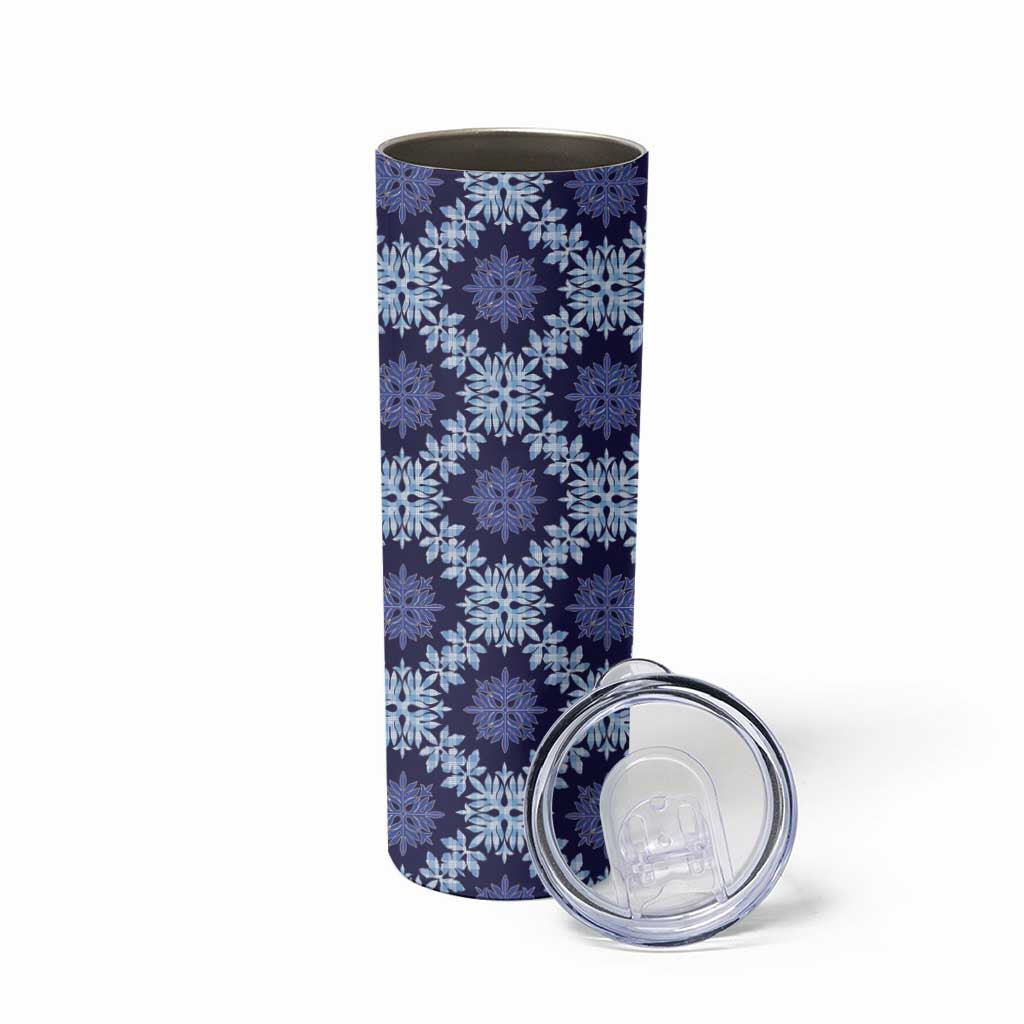 Palaka Hawaiian Quilt Seamless Pattern Skinny Tumbler - Polynesian Pride
