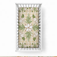 Squares Maile Leaf Baby Bed Cover Beige Palaka Hawaiian Quilt Pattern LT9 28 × 52 in Beige - Polynesian Pride