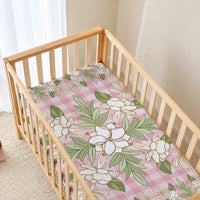 Squares Maile Leaf Baby Bed Cover Pink Palaka Hawaiian Quilt Pattern LT9 - Polynesian Pride