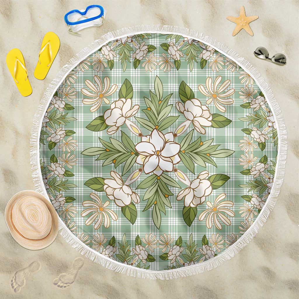 Squares Maile Leaf Beach Blanket Turquoise Palaka Hawaiian Quilt Pattern - Polynesian Pride