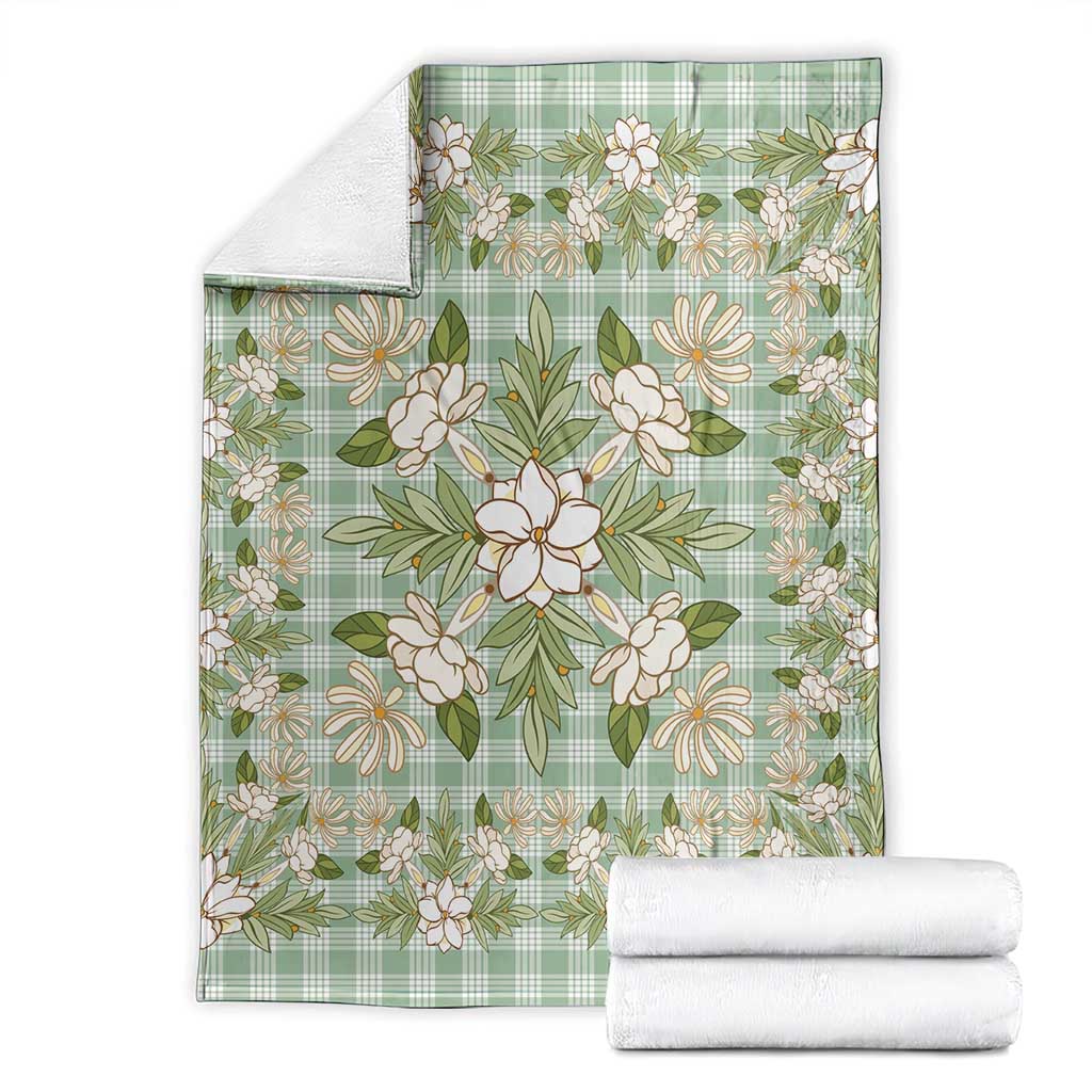 Squares Maile Leaf Blanket Turquoise Palaka Hawaiian Quilt Pattern - Polynesian Pride